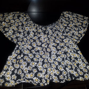 Forever21 Floral Print Ruffled Crop Top NWOT